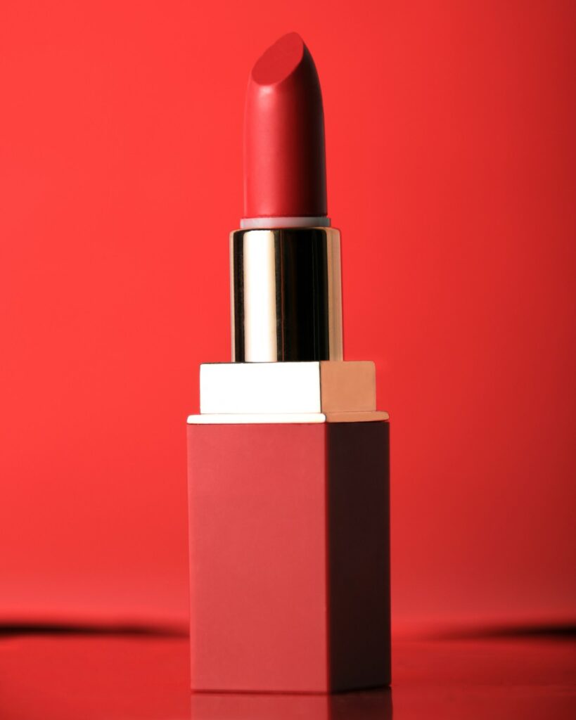 A classic portrait with a red lip