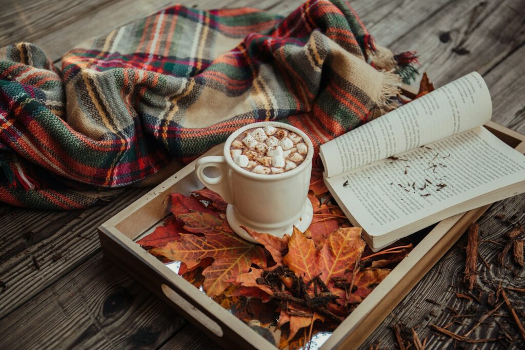 Fall fashion editorial in autumn light