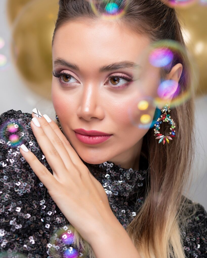NYE glam beauty mood